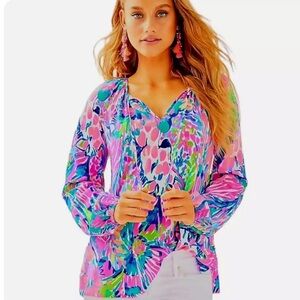 NWOT Lilly Pulitzer Willa top in Gumbo Limbo